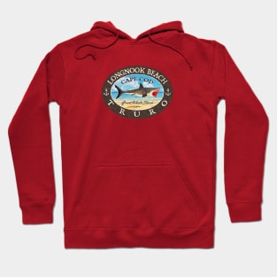 Longnook Beach, Truro, Massachusetts (Cape Cod) Great White Shark Hoodie